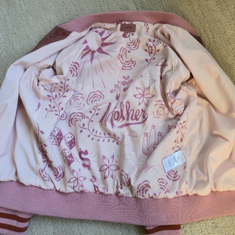 Mother Sunshine City Letterman Jacket Bomber S Rainbow Rare Satin Varsity Retro